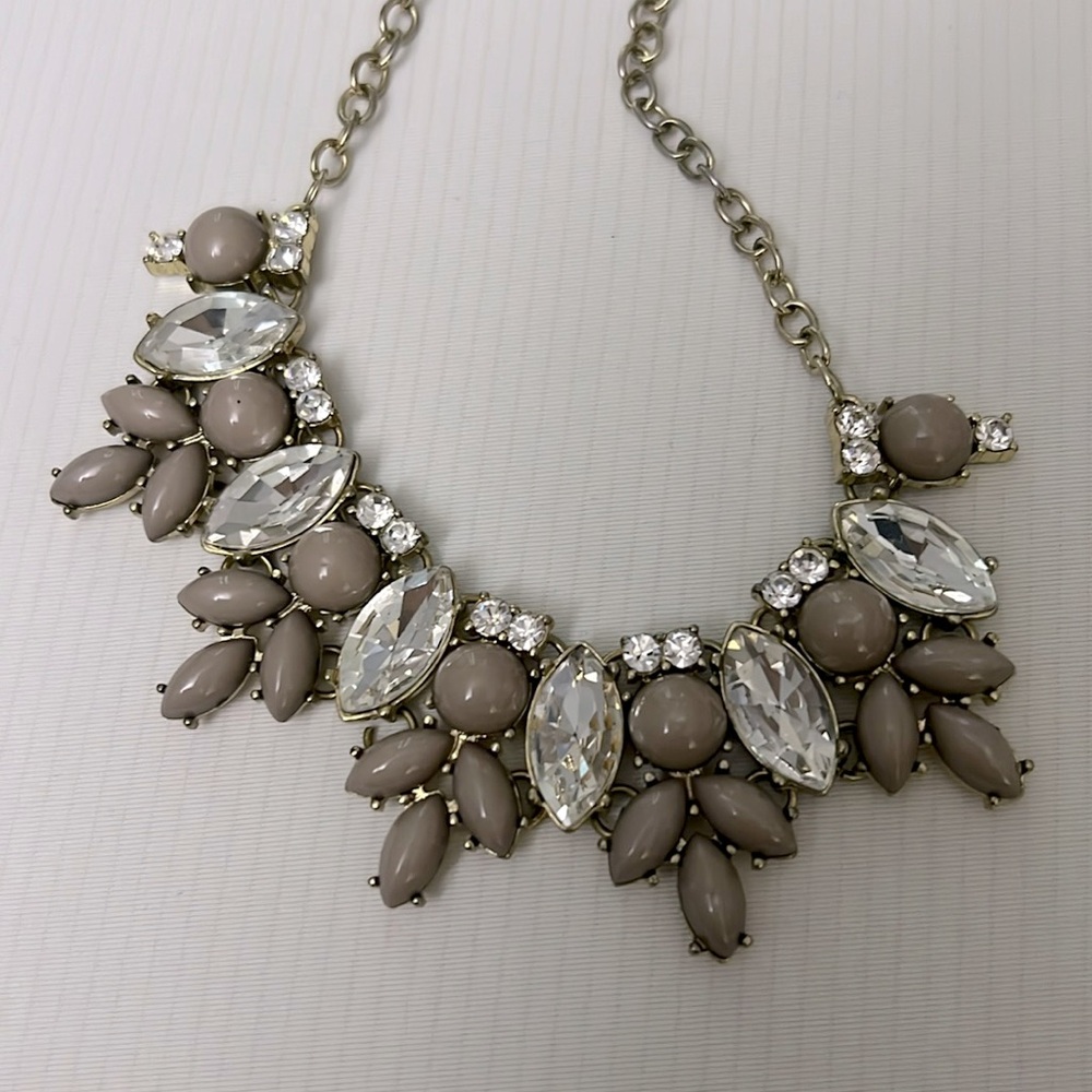 Light Grey Statement Necklace